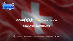 Pemain sedang menikmati permainan slot daring di perangkat seluler dengan latar belakang kasino digital yang modern.