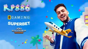 Tampilan visual game Jon Vlogs Aviamasters dengan latar belakang kota ikonik